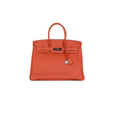 HERMES BIRKIN 35 CLEMENCE PALLADIUM HARDWARE (35*25*18cm)
